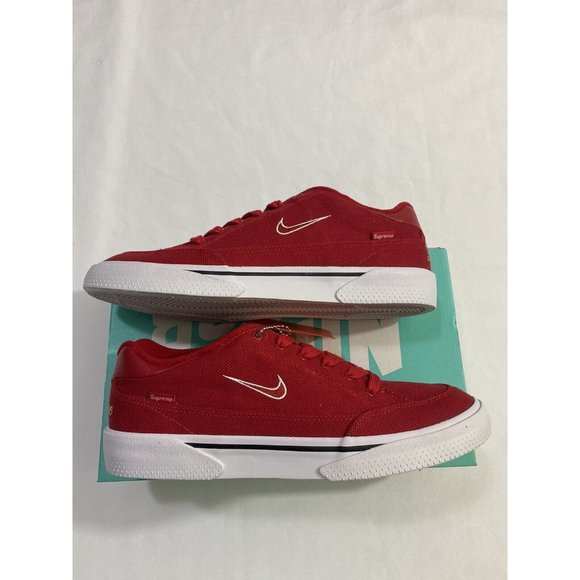 New Mens Size 7 Red Nike SB X Supreme GTS QS Skateboarding Shoes 801621 661 main image 4